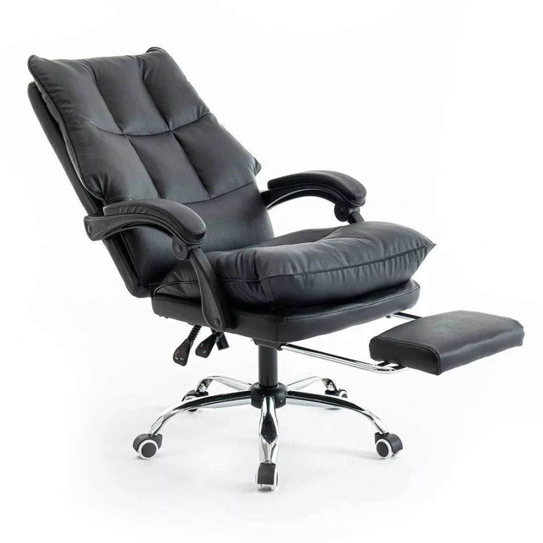 Scaun birou relaxare rabatabil 135 grade piele OFF417 Elada NEGRU