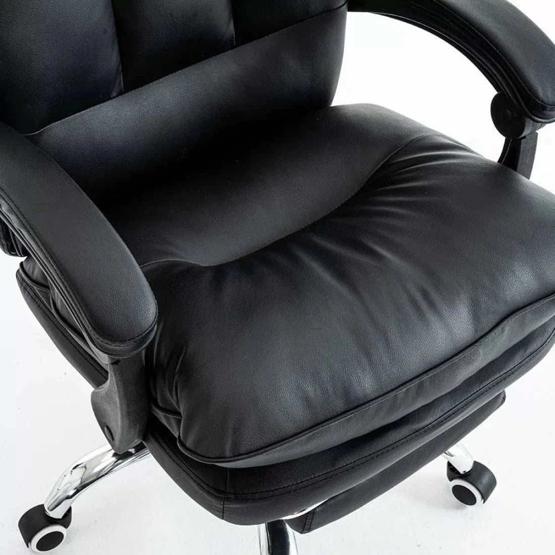 Scaun birou relaxare rabatabil 135 grade piele OFF417 Elada NEGRU