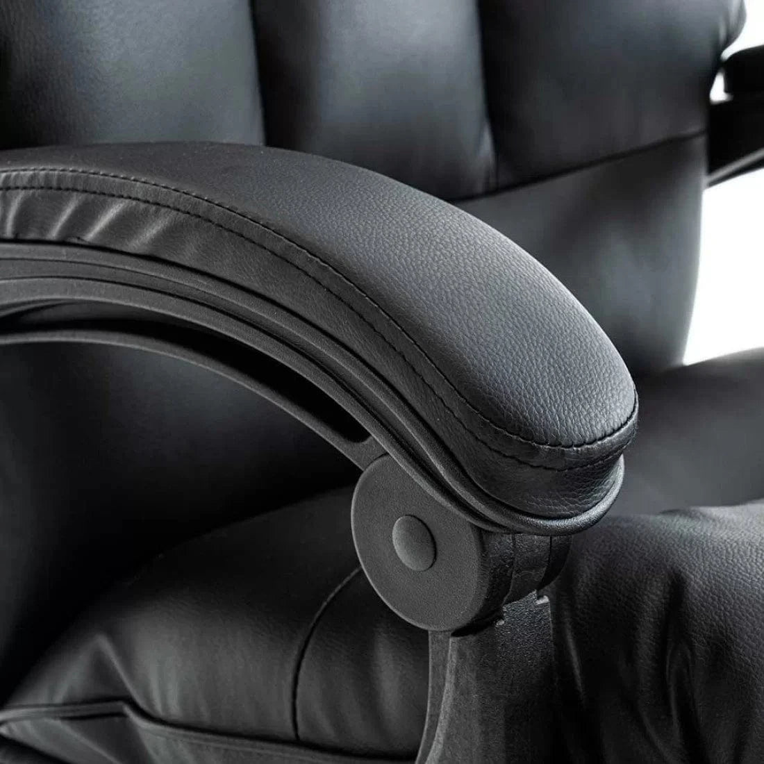 Scaun birou relaxare rabatabil 135 grade piele OFF417 Elada NEGRU