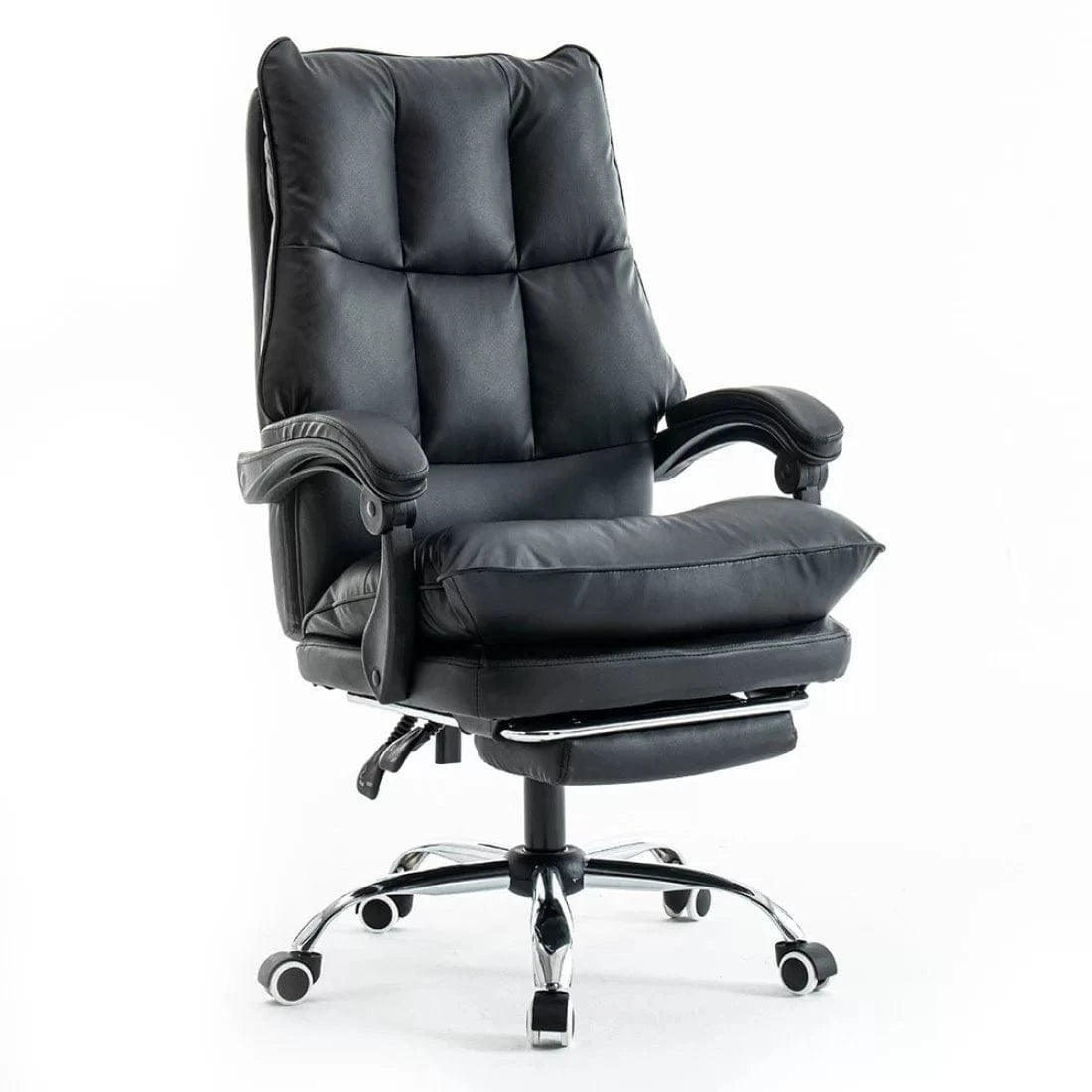 Scaun birou relaxare rabatabil 135 grade piele OFF417 Elada NEGRU