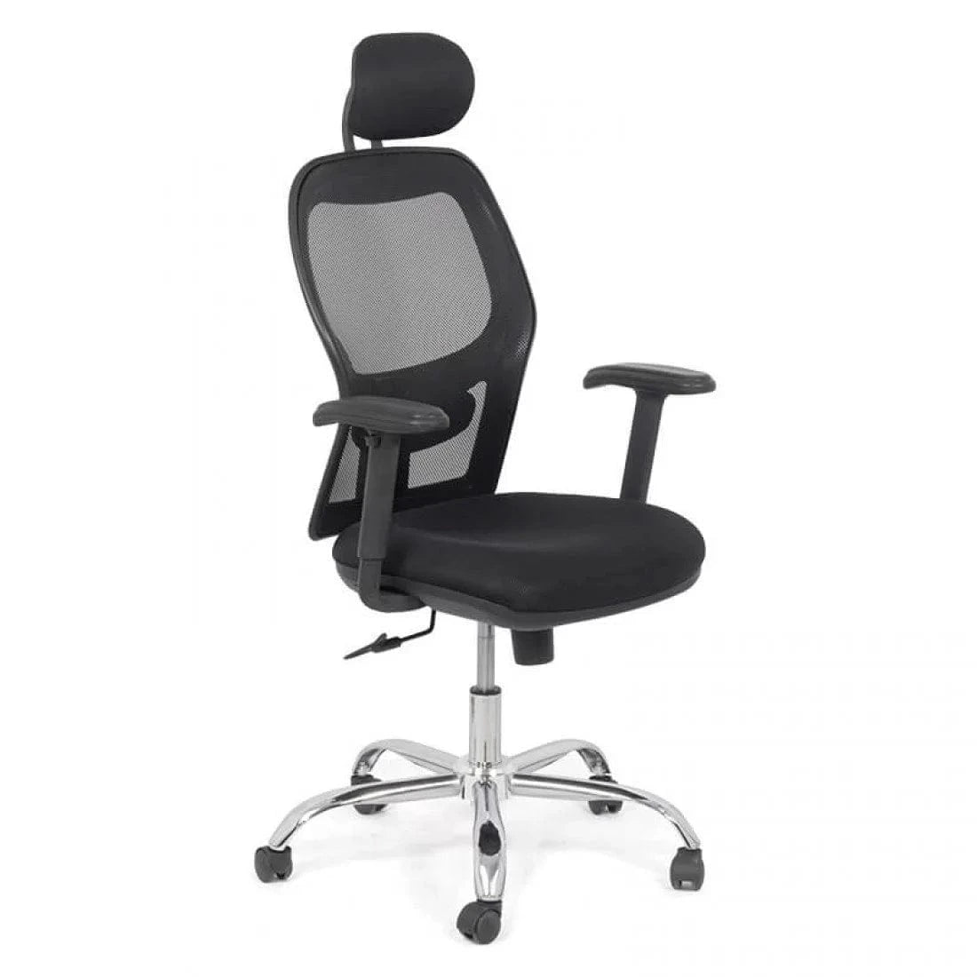 Scaun birou stofa sezut buretat spatar plasa brate 2D OFF989 Aero Organix NEGRU