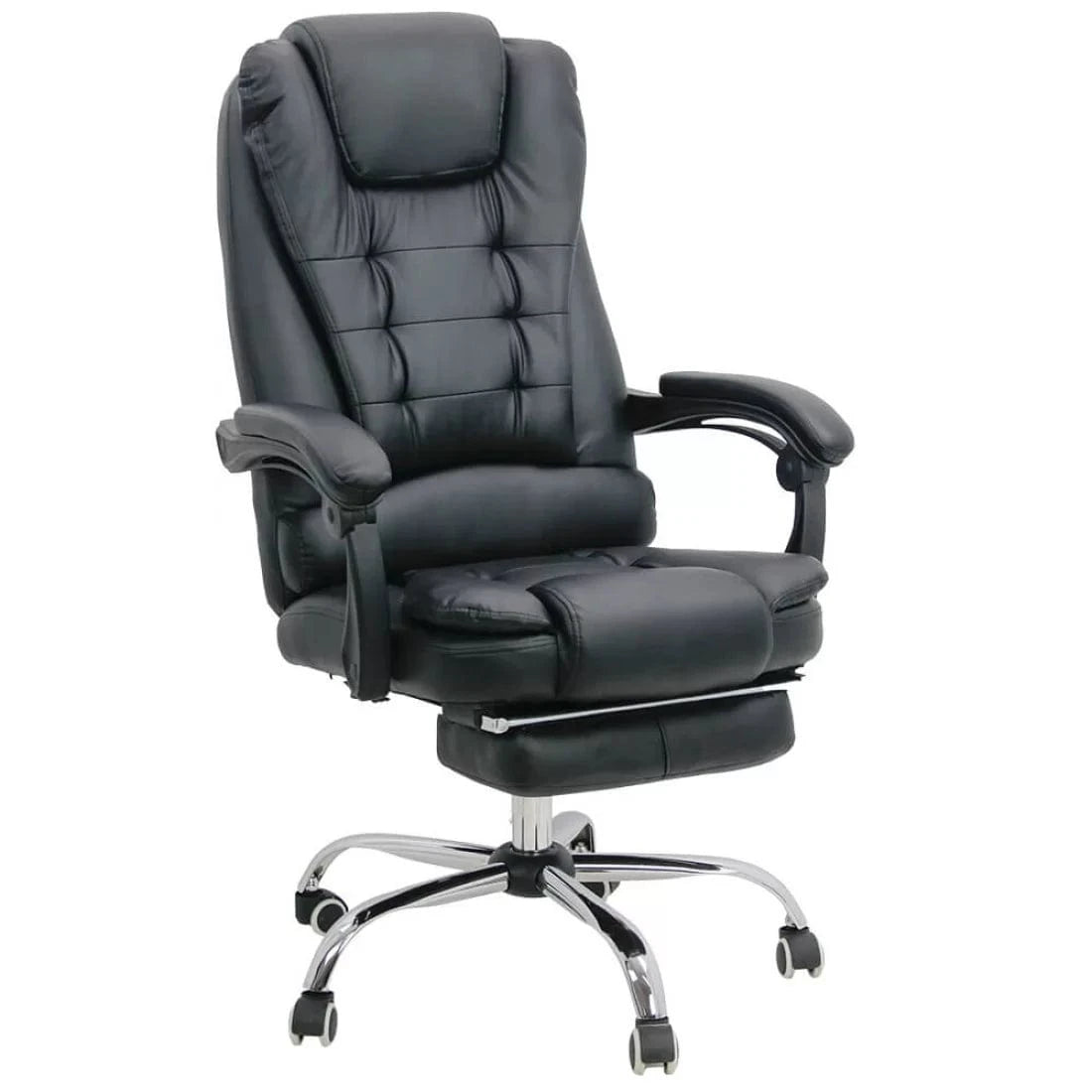 Scaun de birou extensibil rabatabil 135 grade piele OFF418 Relax Max NEGRU