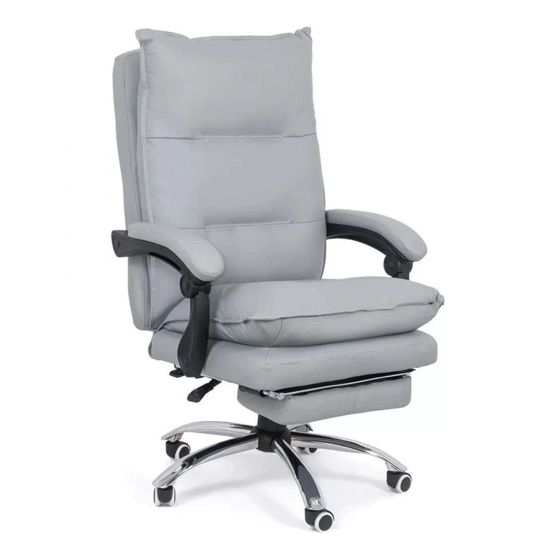 Scaun de birou extensibil reclinabil 135 grade piele OFF419 Ocean Sail GRI DESCHIS