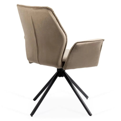 Scaun catifea rotativ cadru metalic negru BUC0224 Chester