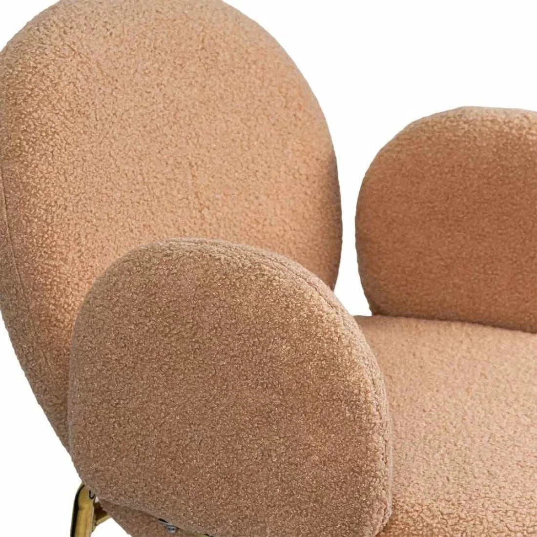 Scaun dining stofa buretat cadru metalic auriu BUC282 Rizz