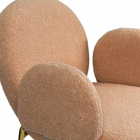 Scaun dining stofa buretat cadru metalic auriu BUC282 Rizz