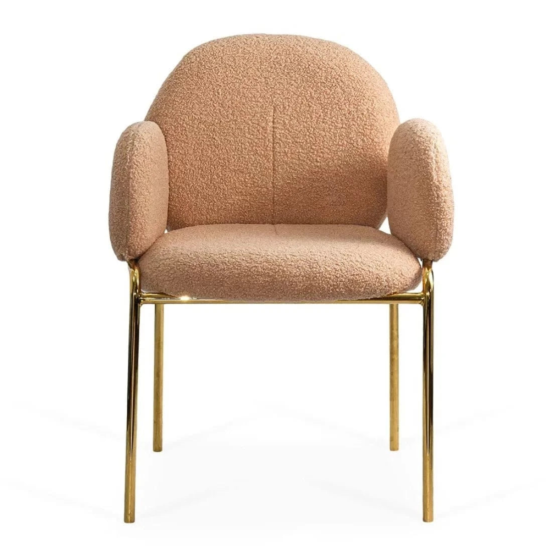 Scaun dining stofa buretat cadru metalic auriu BUC282 Rizz