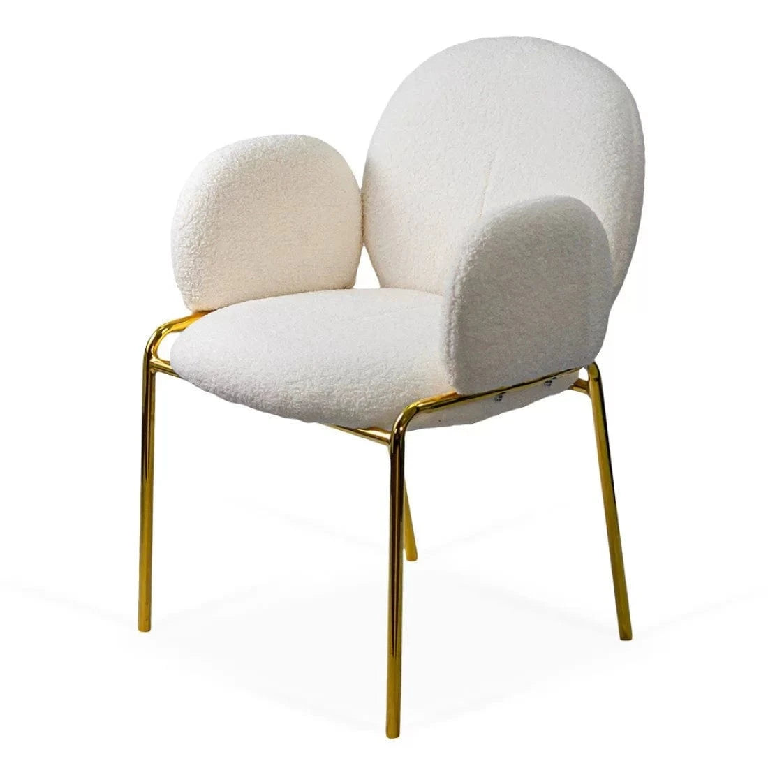 Scaun dining stofa buretat cadru metalic auriu BUC282 Rizz