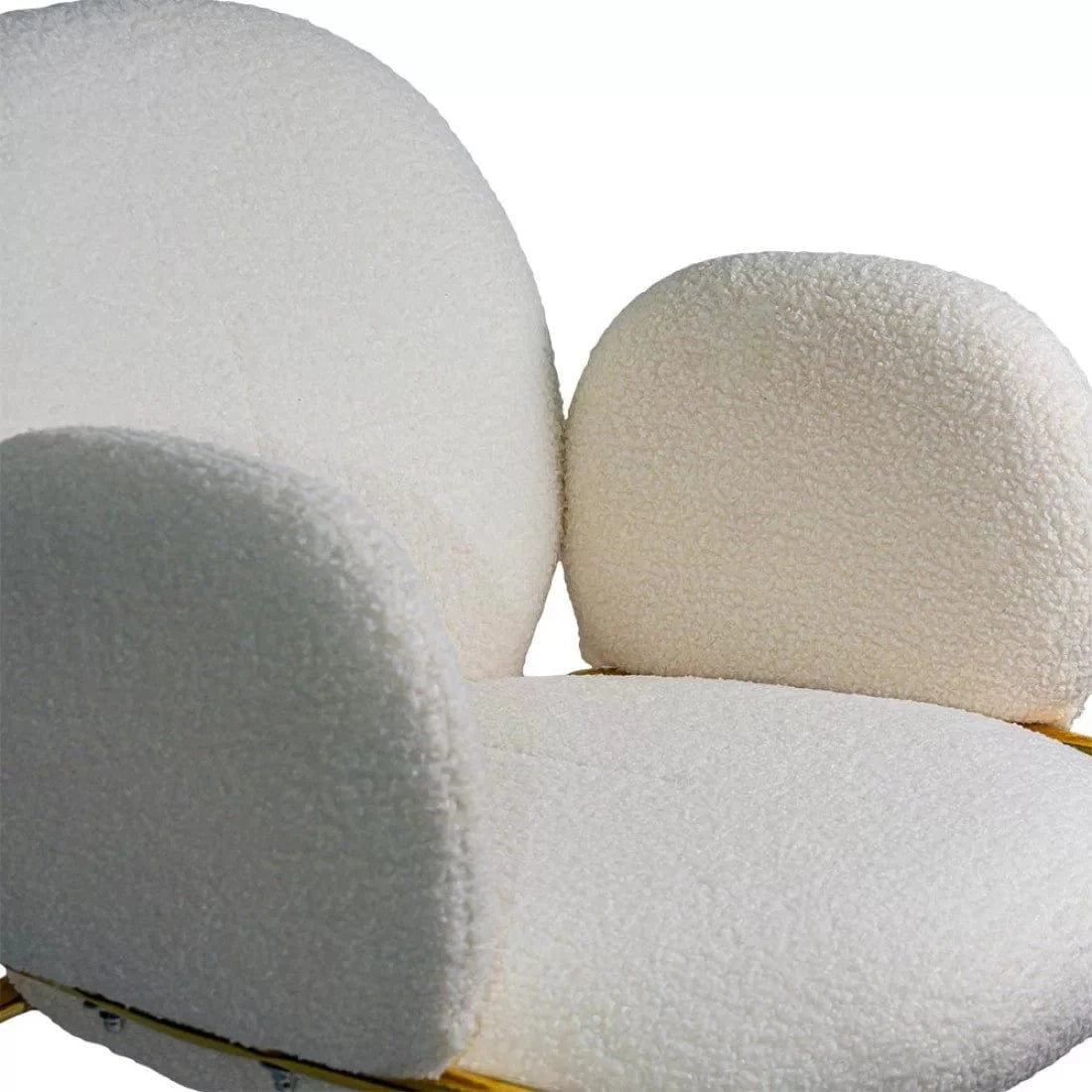 Scaun dining stofa buretat cadru metalic auriu BUC282 Rizz