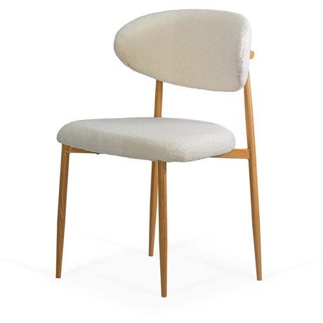 Scaun dining stofa buretat cadru metalic natur BUC283 Cushy