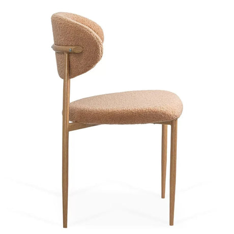 Scaun dining stofa buretat cadru metalic natur BUC283 Cushy