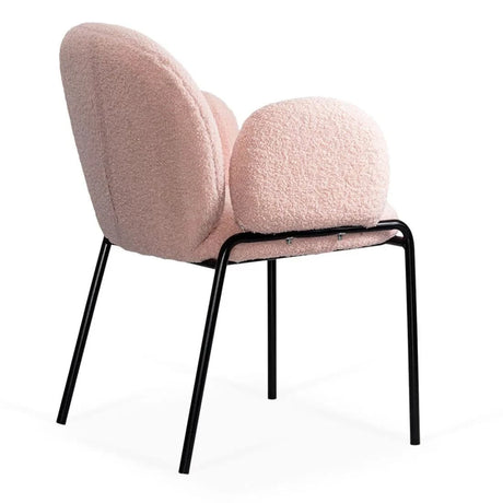 Scaun dining stofa buretat cadru metalic negru BUC281 City