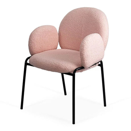 Scaun dining stofa buretat cadru metalic negru BUC281 City