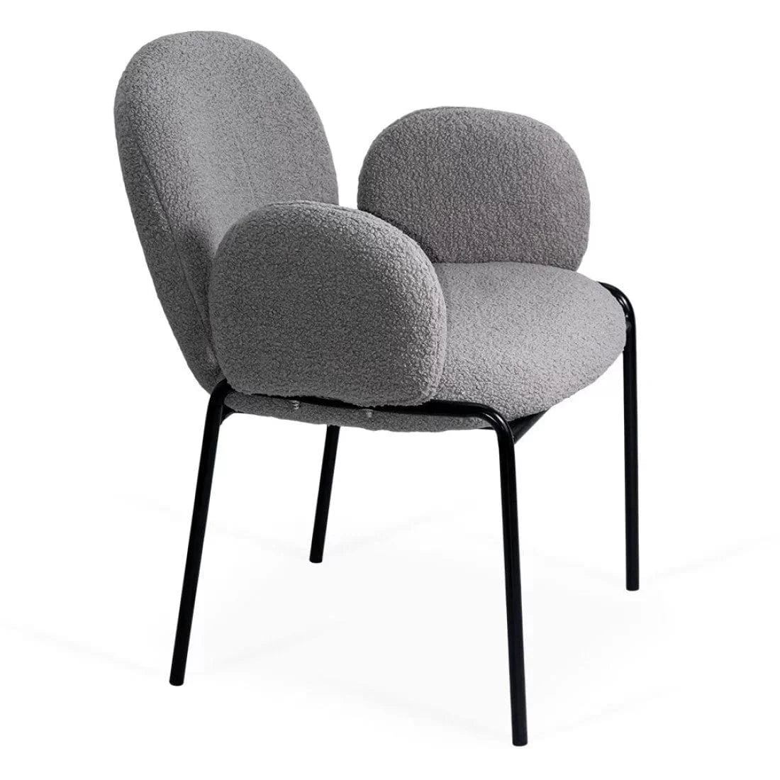 Scaun dining stofa buretat cadru metalic negru BUC281 City