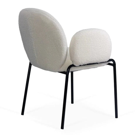 Scaun dining stofa buretat cadru metalic negru BUC281 City