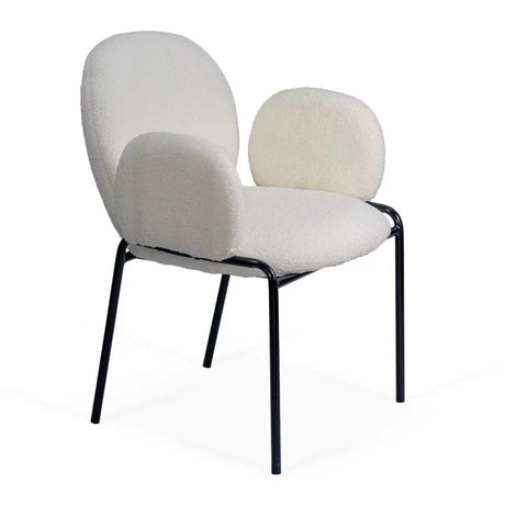 Scaun dining stofa buretat cadru metalic negru BUC281 City