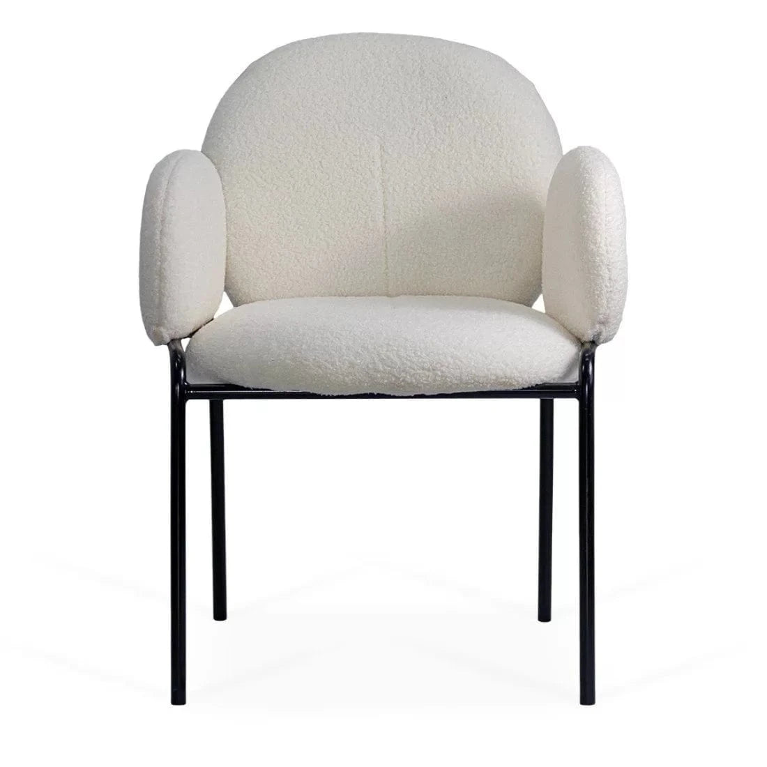 Scaun dining stofa buretat cadru metalic negru BUC281 City