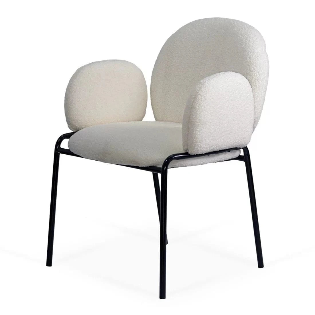 Scaun dining stofa buretat cadru metalic negru BUC281 City