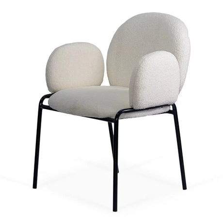 Scaun dining stofa buretat cadru metalic negru BUC281 City