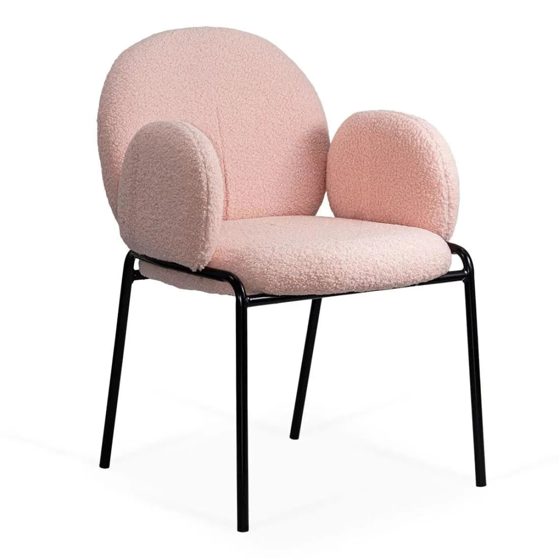 Scaun dining stofa buretat cadru metalic negru BUC281 City ROZ