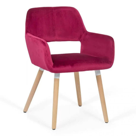 Scaun living catifea buretat cadru lemn fag BUC280 Cali VISINIU