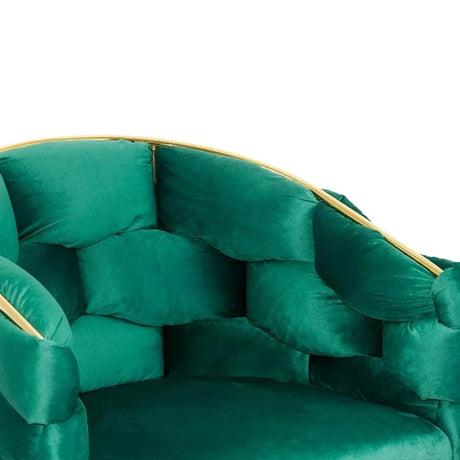 Scaun living catifea buretat cadru metalic auriu BUC251 Eli