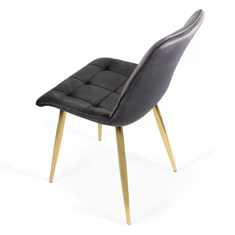 Scaun living catifea buretat cadru metalic auriu BUC252 Gold