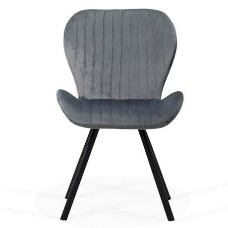 Scaun living catifea buretat cadru metalic negru BUC248 Roi