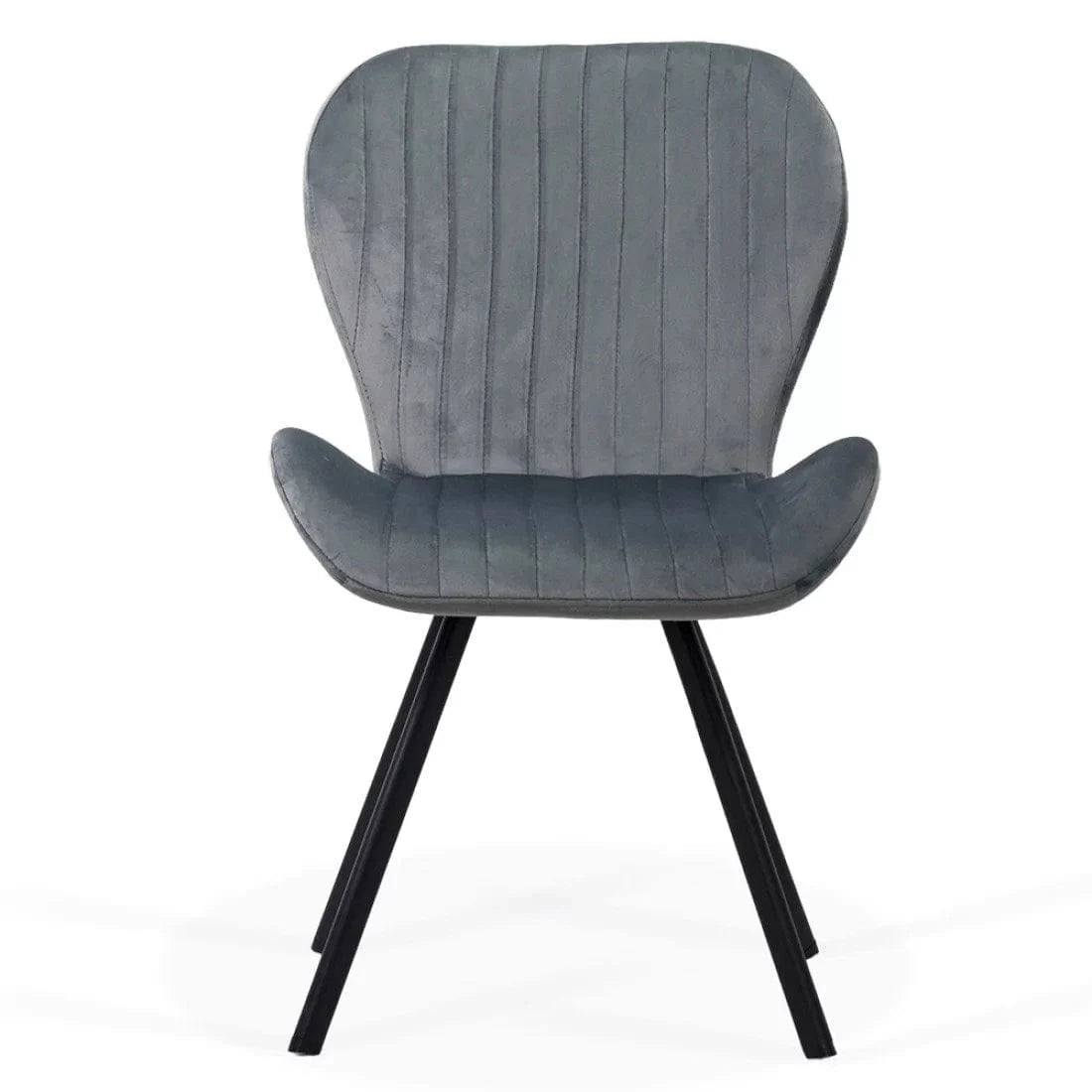 Scaun living catifea buretat cadru metalic negru BUC248 Roi