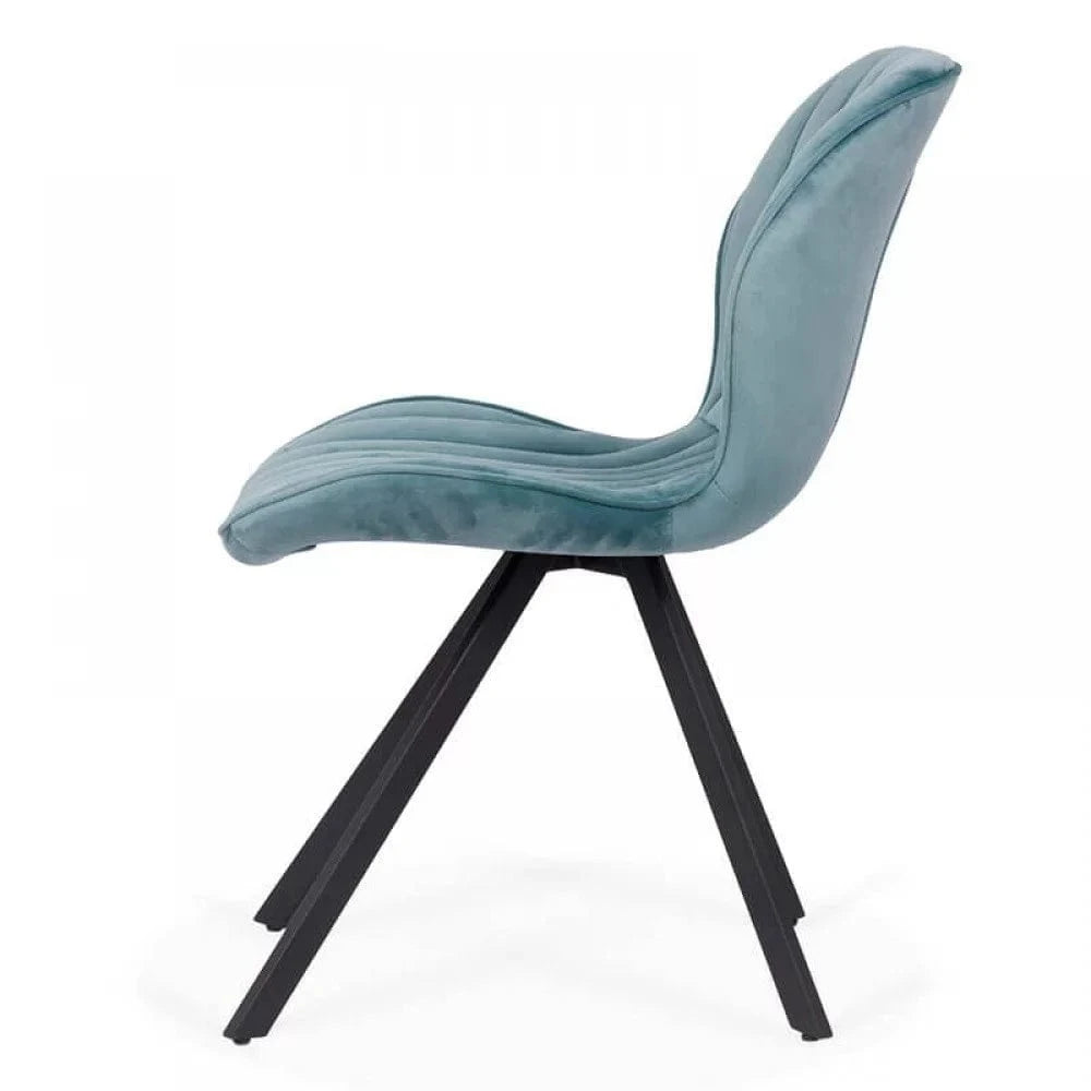 Scaun living catifea buretat cadru metalic negru BUC248 Roi