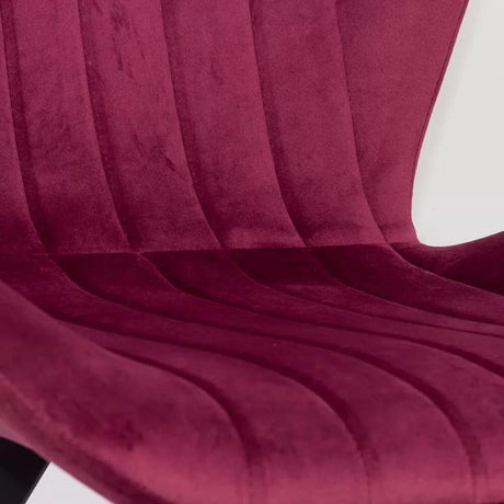 Scaun living catifea buretat cadru metalic negru BUC248 Roi