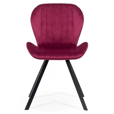 Scaun living catifea buretat cadru metalic negru BUC248 Roi