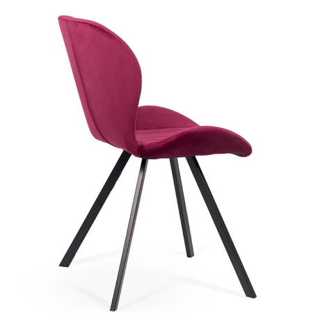 Scaun living catifea buretat cadru metalic negru BUC248 Roi