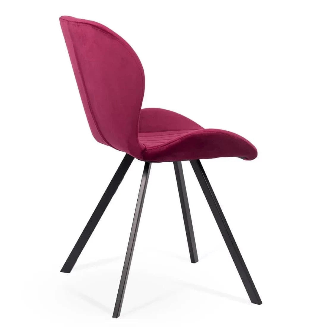 Scaun living catifea buretat cadru metalic negru BUC248 Roi