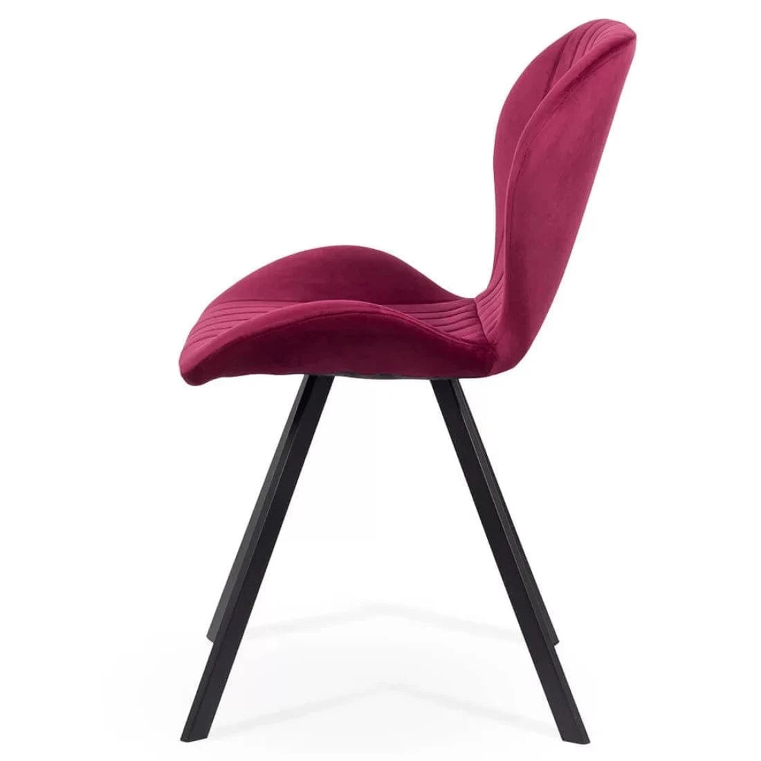 Scaun living catifea buretat cadru metalic negru BUC248 Roi