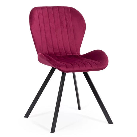 Scaun living catifea buretat cadru metalic negru BUC248 Roi VISINIU