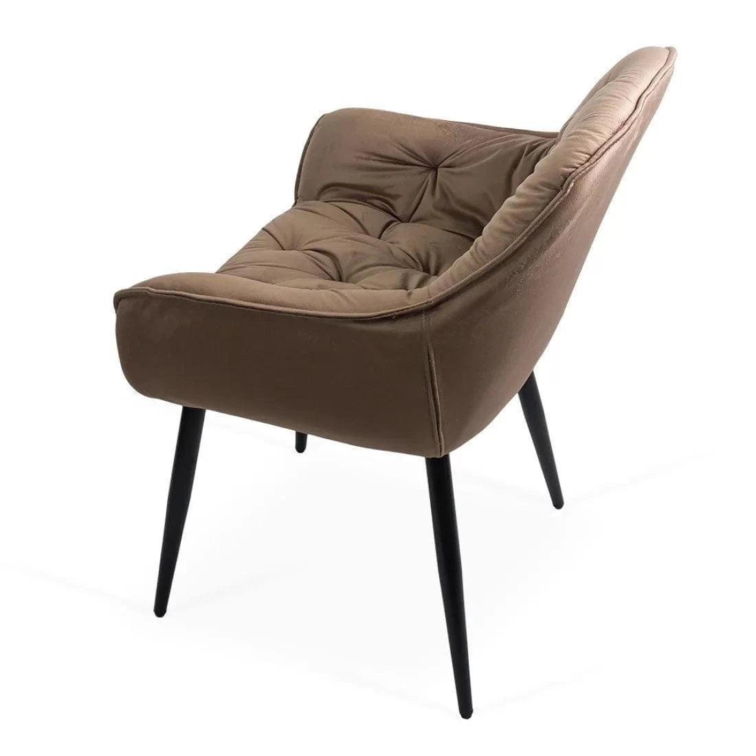 Scaun living catifea buretat cadru metalic negru BUC257 Ines