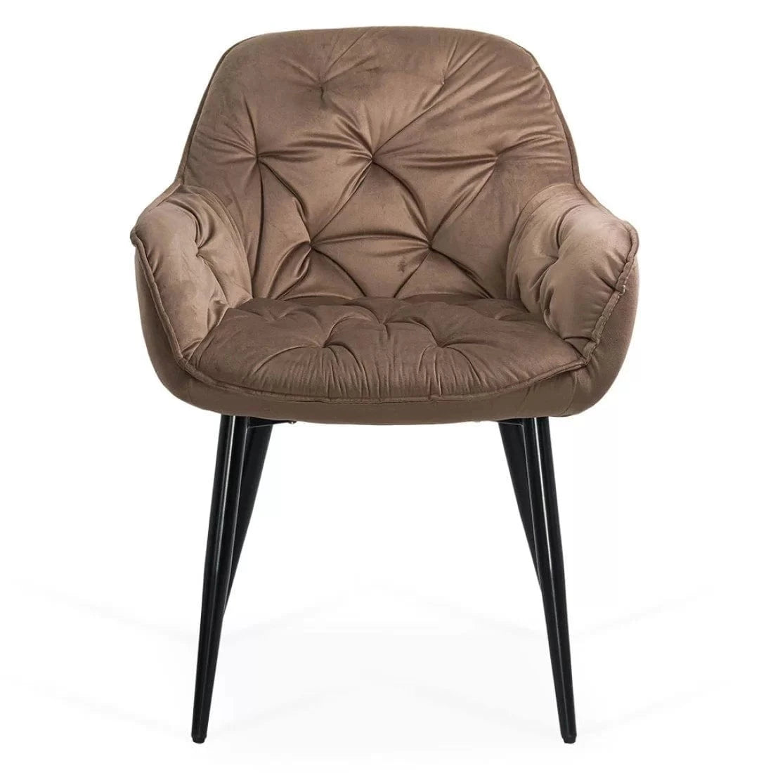 Scaun living catifea buretat cadru metalic negru BUC257 Ines