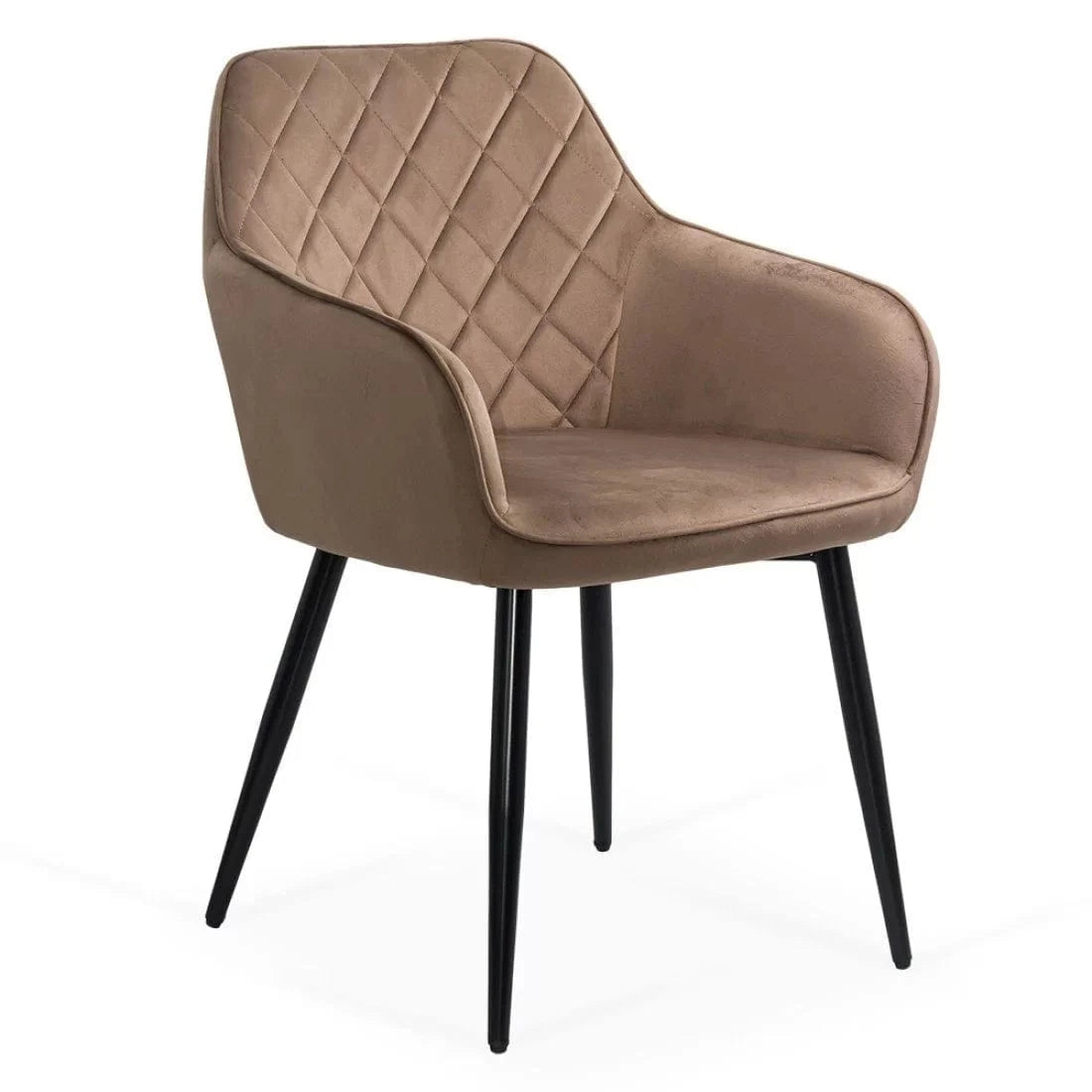 Scaun living catifea buretat cadru metalic negru BUC258 Aden MARO INCHIS