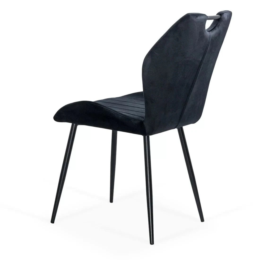 Scaun living catifea buretat cadru otel negru BUC204 Oaks