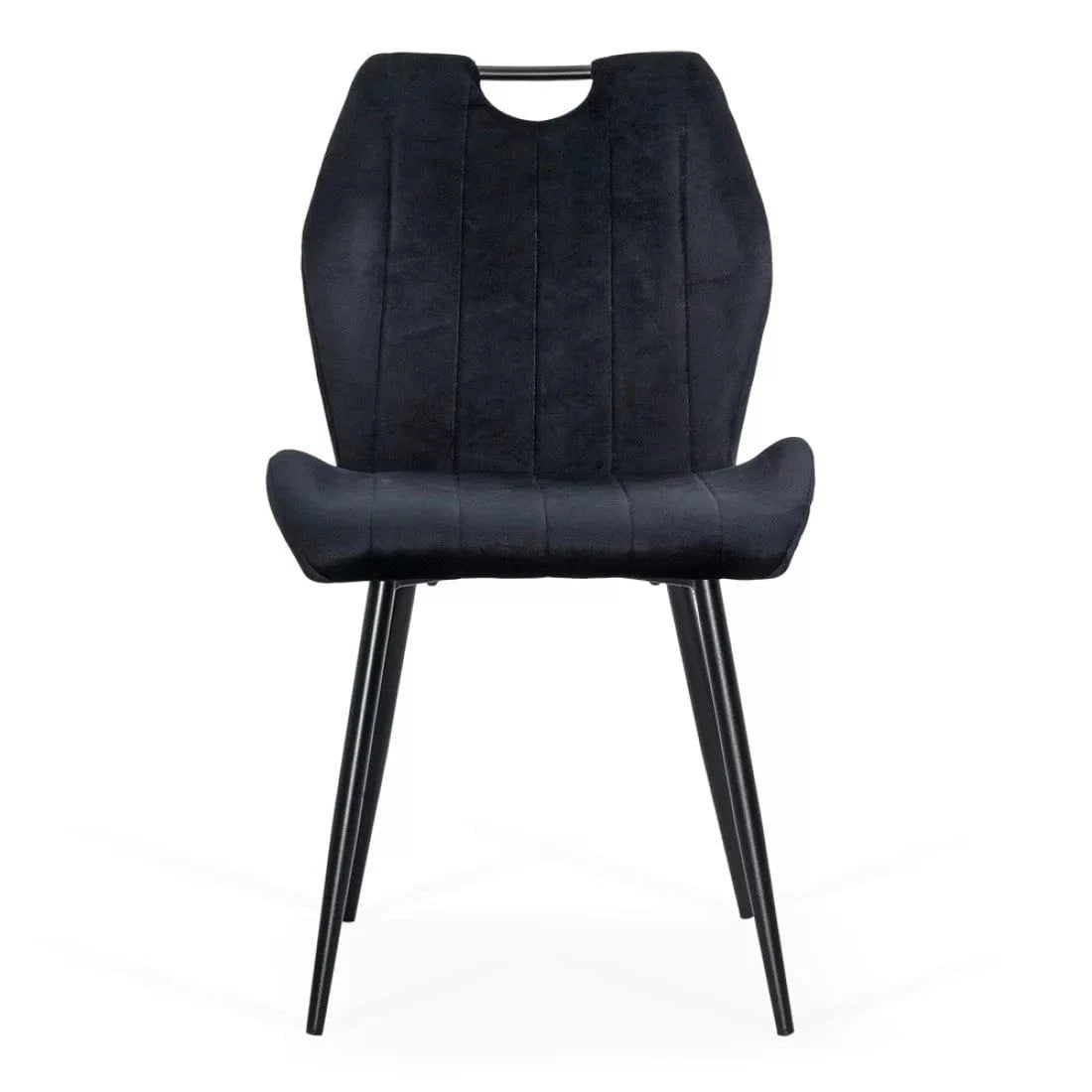 Scaun living catifea buretat cadru otel negru BUC204 Oaks