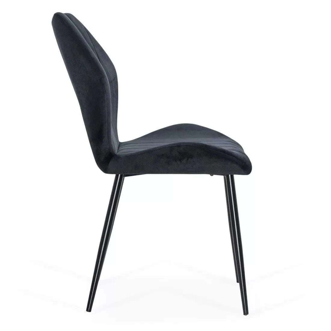 Scaun living catifea buretat cadru otel negru BUC204 Oaks