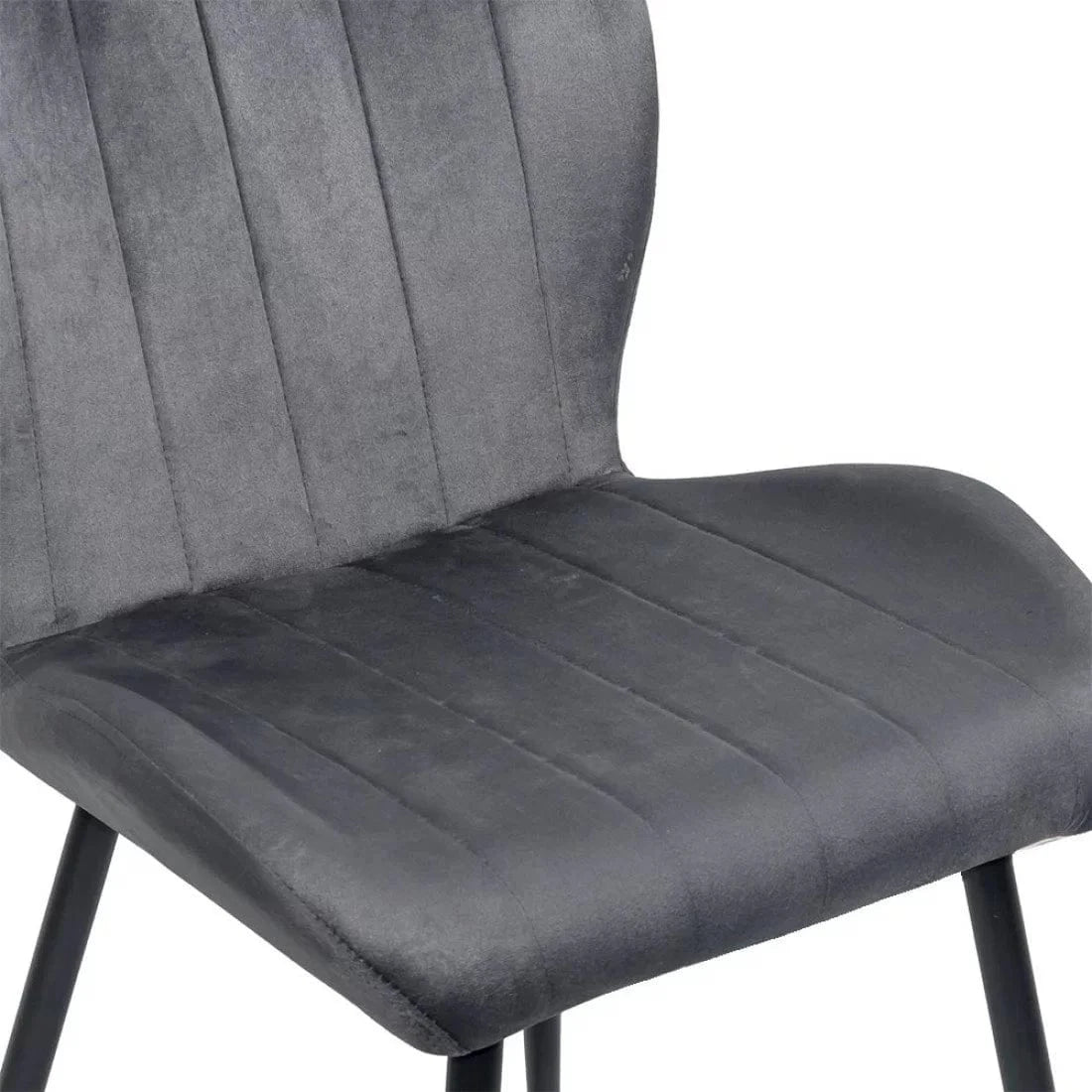 Scaun living catifea buretat cadru otel negru BUC204 Oaks