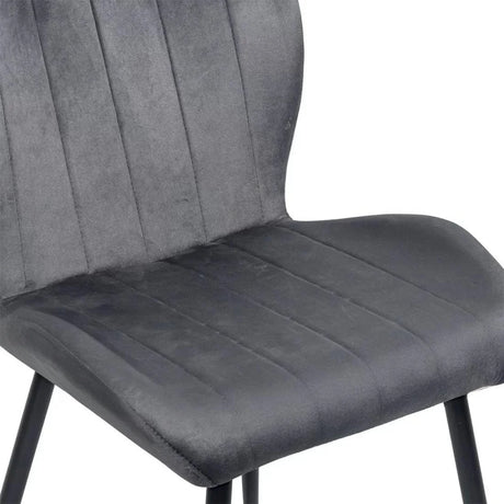 Scaun living catifea buretat cadru otel negru BUC204 Oaks