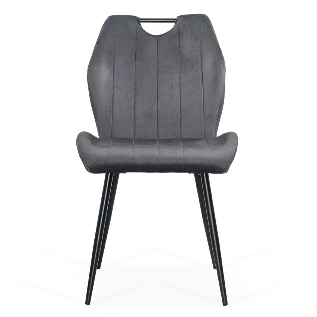 Scaun living catifea buretat cadru otel negru BUC204 Oaks