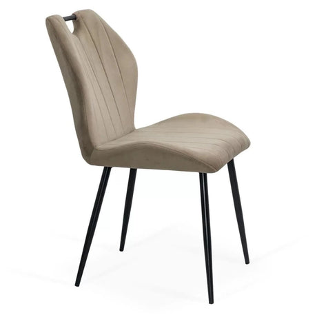 Scaun living catifea buretat cadru otel negru BUC204 Oaks