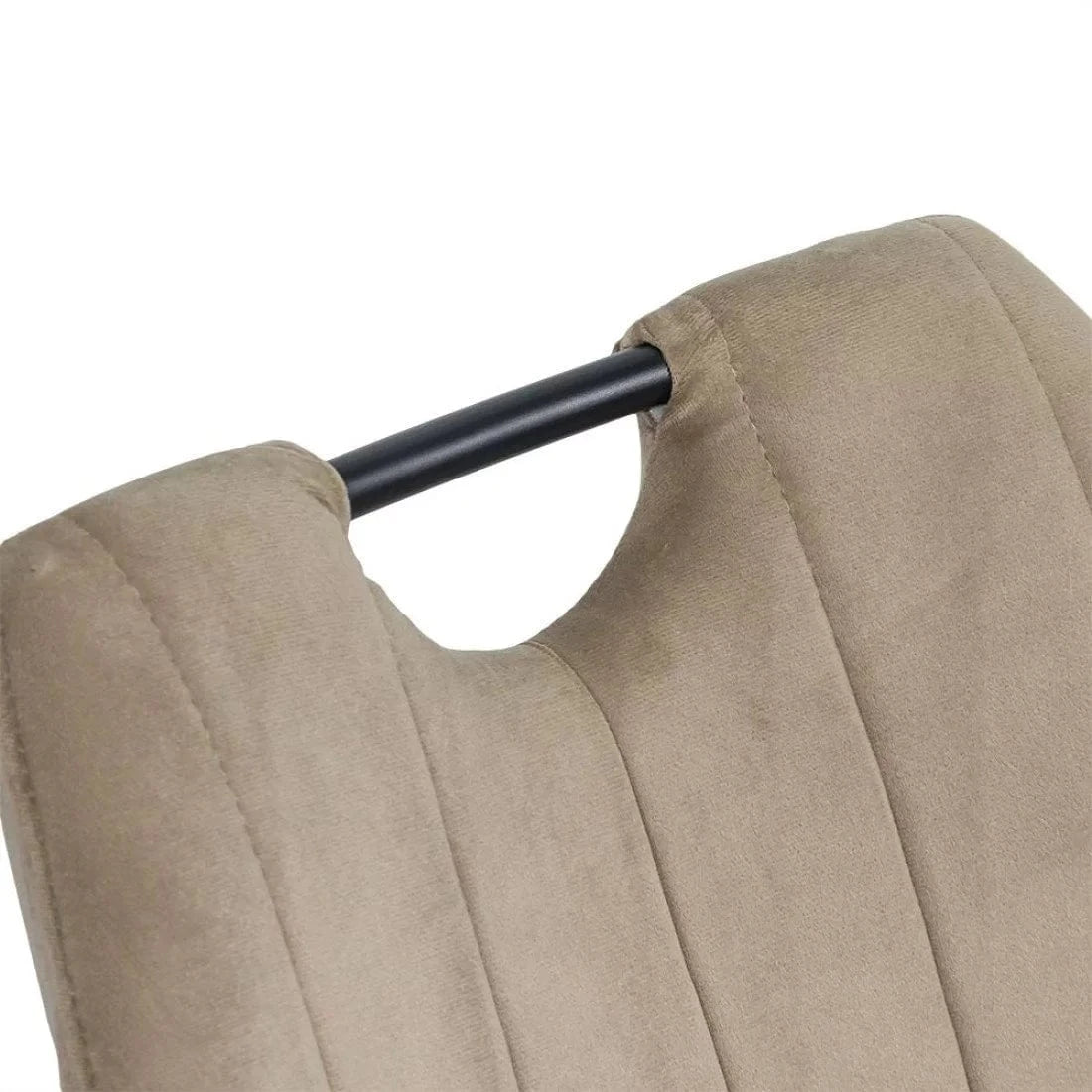 Scaun living catifea buretat cadru otel negru BUC204 Oaks