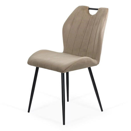 Scaun living catifea buretat cadru otel negru BUC204 Oaks