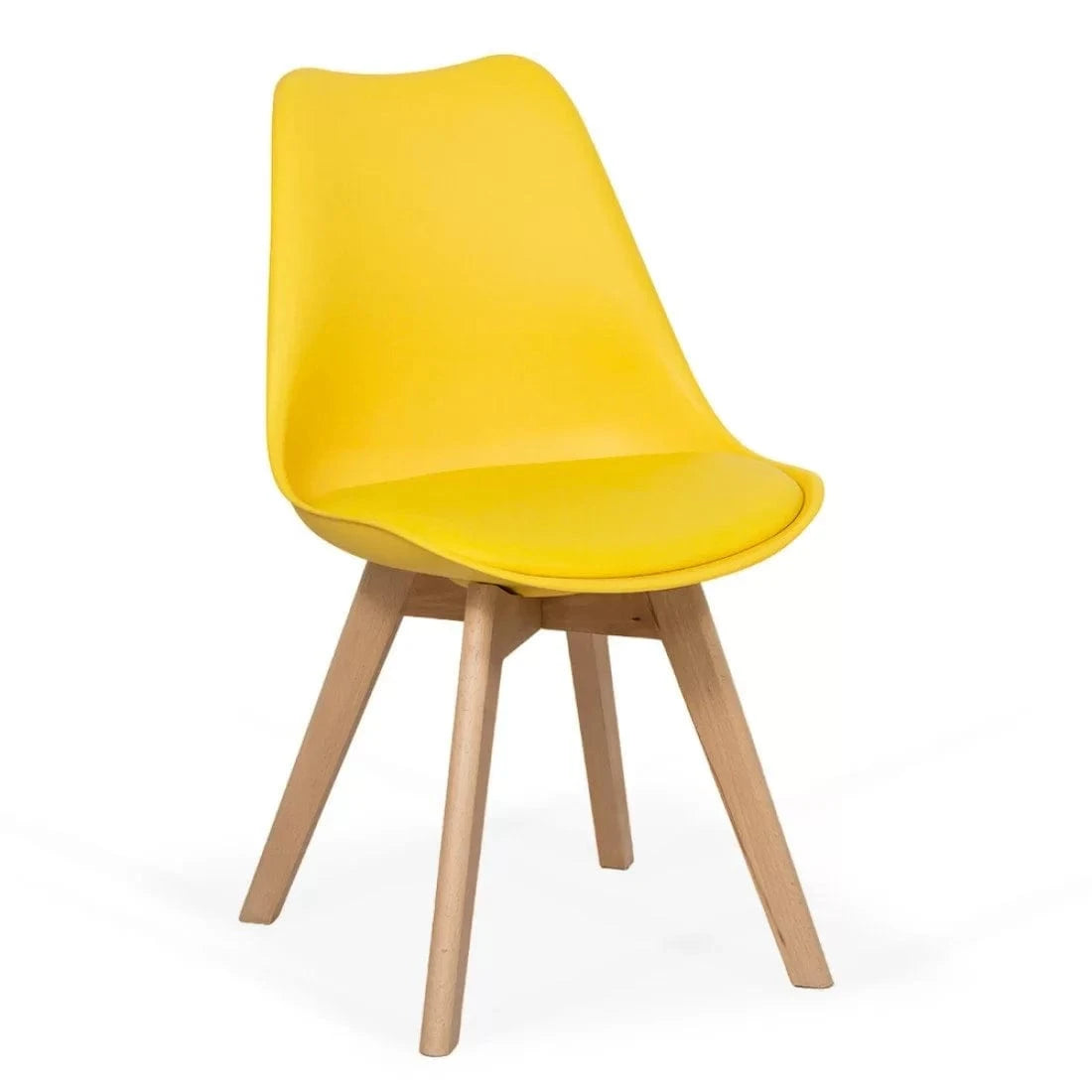 Scaun living piele buretat cadru lemn fag BUC242 Greenland GALBEN