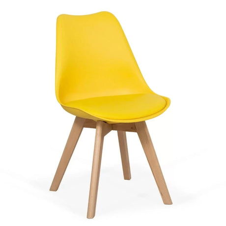 Scaun living piele buretat cadru lemn fag BUC242 Greenland GALBEN